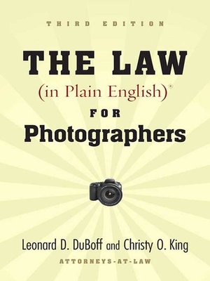 cover image of The Law (in Plain English) for Photographers